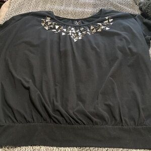 Liz&Me black tee with accents size 2x
